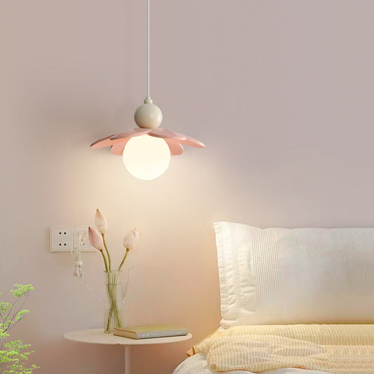 Pastel Cream Bedside Pendant Lamp