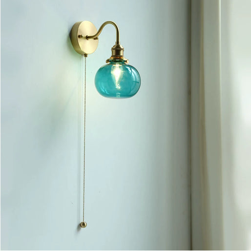 Pumpkin Glass Wall Accent Lamp