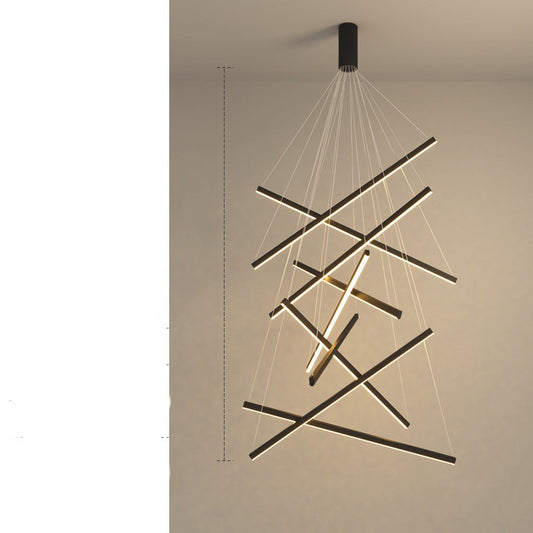 Skyline Glass Cluster Chandelier / Black Style 3head / 220V monochrome warm light