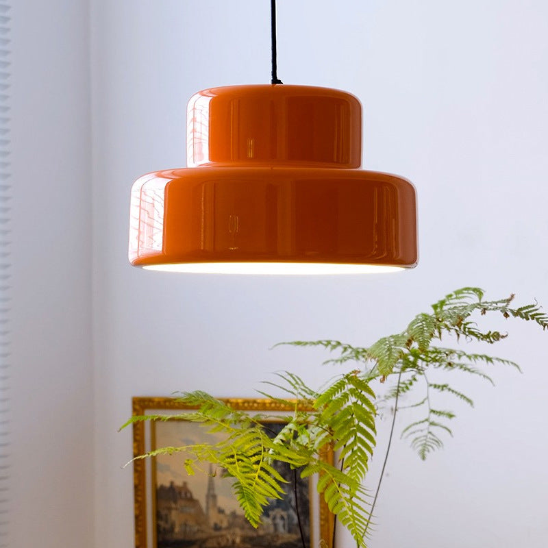 Amber Nordic Dining Pendant Light / Tricolor Light / Big Orange