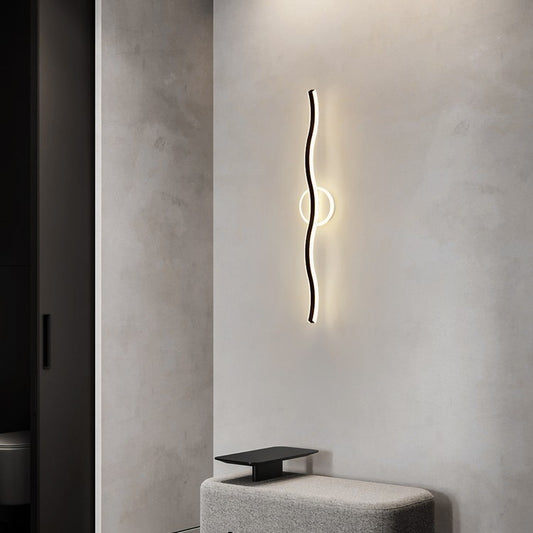 ArcLine Modern LED Wall Sconce / Black / 40x12x5cm / White light