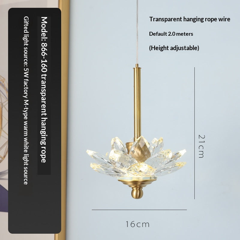 Auric Crystal Copper Bedside Pendant