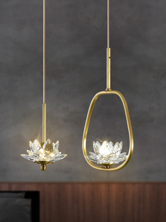 Auric Crystal Copper Bedside Pendant