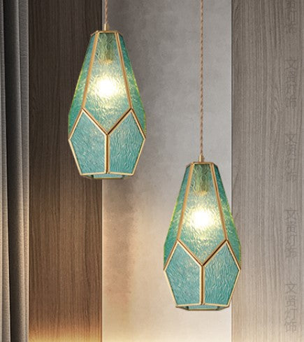 Brass Glow Glass Pendant Light