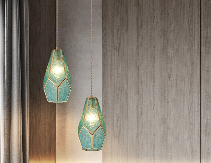 Brass Glow Glass Pendant Light