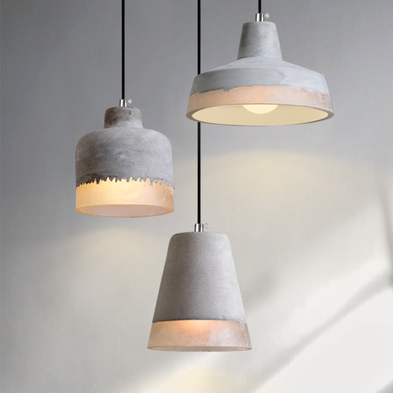 Concrete Resin Nordic Pendant Light / Warm Light / Style C