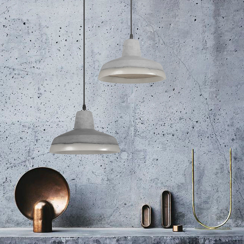 Concrete Resin Nordic Pendant Light / Warm Light / Style A
