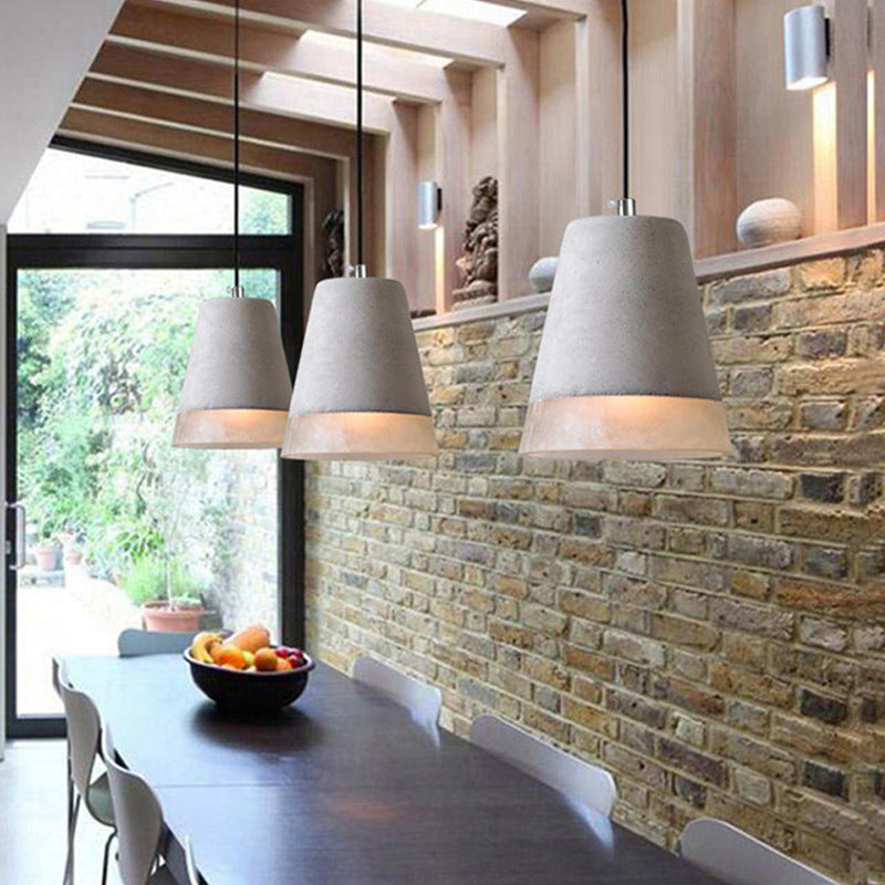 Concrete Resin Nordic Pendant Light / Warm Light / Style B