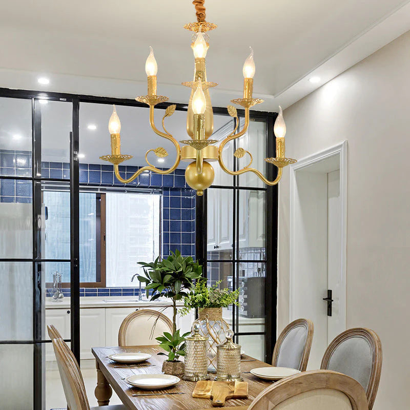 Heritage Candle Crystal Chandelier / E14 Lamp Holder / Gold / 16 lights