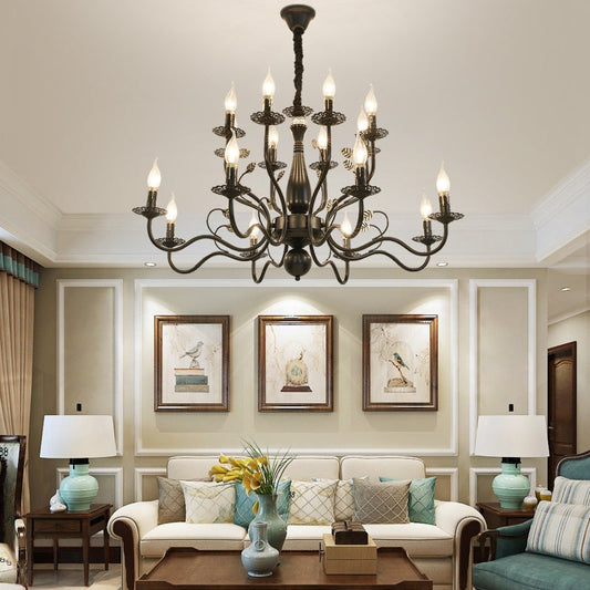 Heritage Candle Crystal Chandelier