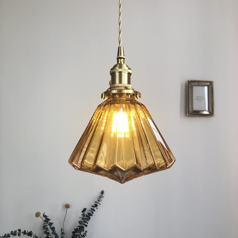 Hikari Brass Glass Pendant Light