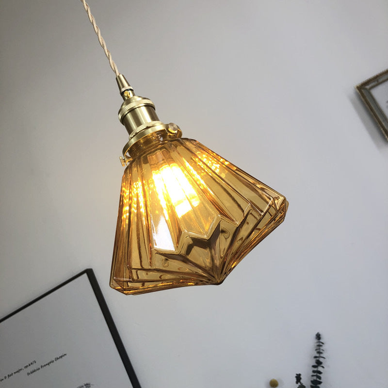 Hikari Brass Glass Pendant Light