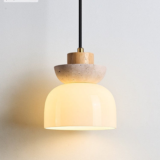 Kumo Cream Wood Pendant Light