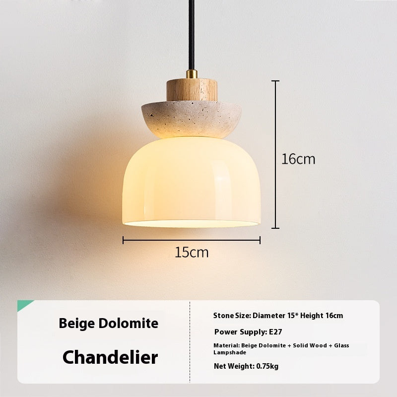 Kumo Cream Wood Pendant Light