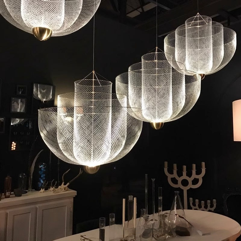 LatticeGlow Nordic Mesh Chandelier