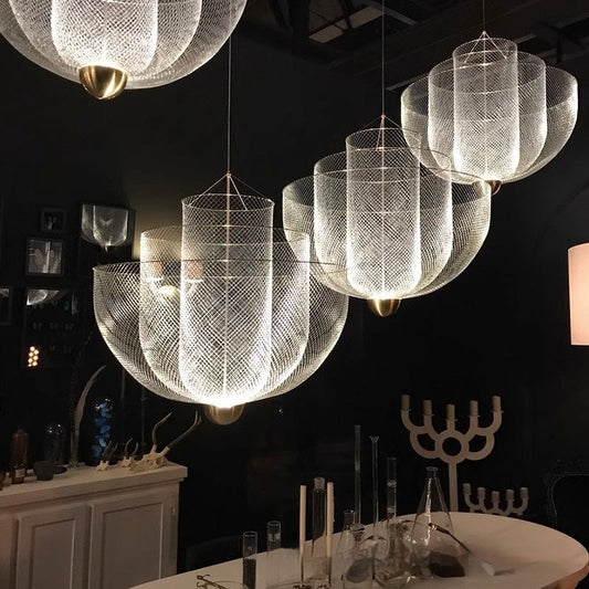 LatticeGlow Nordic Mesh Chandelier