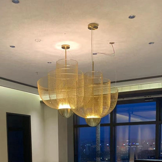 LatticeGlow Nordic Mesh Chandelier