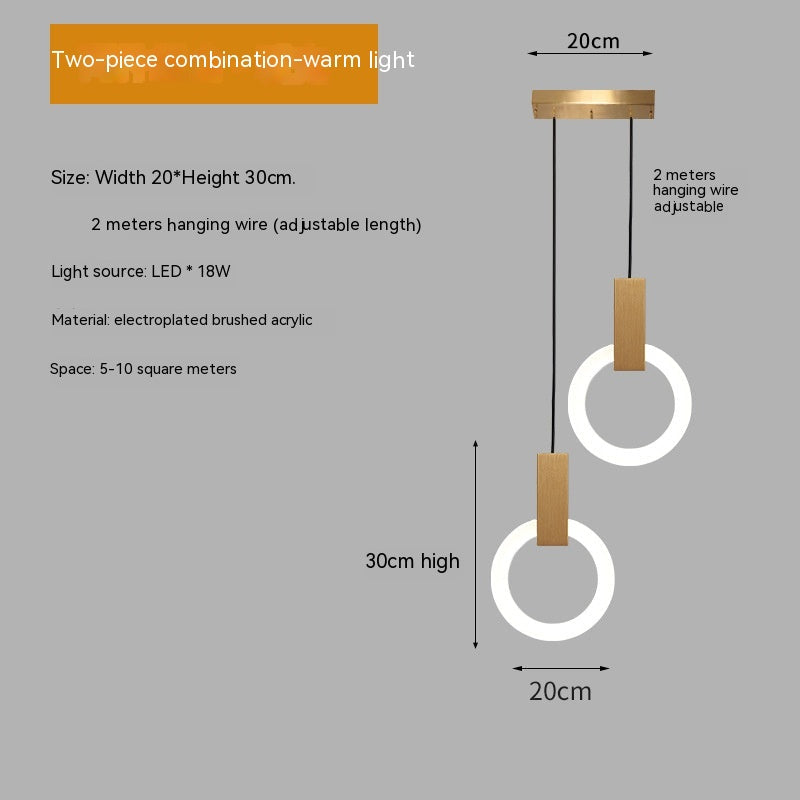 Linear Glow Hanging Pendant Light