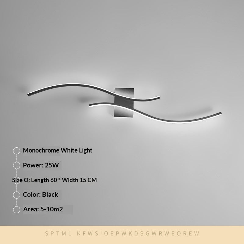 Linear Halo Minimalist Wall Sconce / White Light / White / 100cm