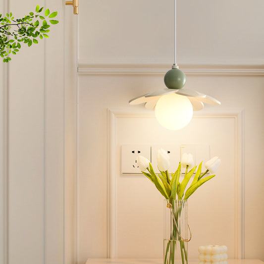 Pastel Cream Bedside Pendant Lamp / Tricolor Light / Pink