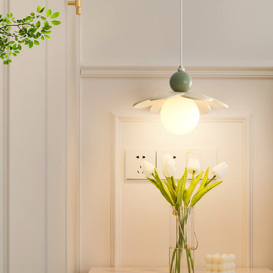 Pastel Cream Bedside Pendant Lamp