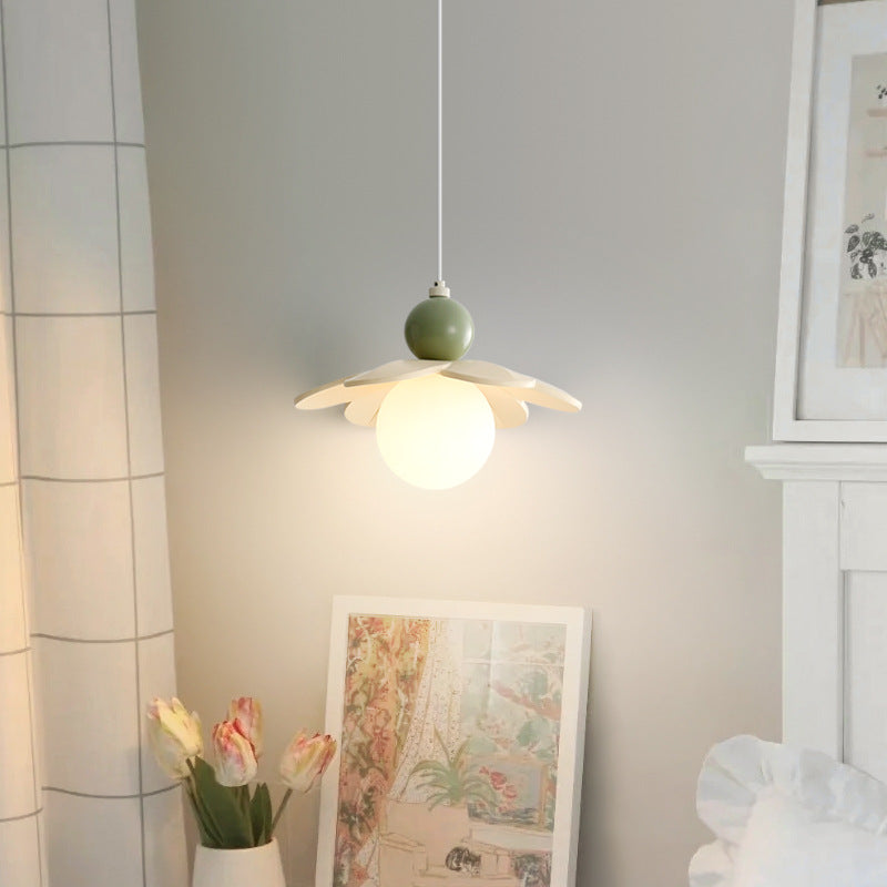 Pastel Cream Bedside Pendant Lamp