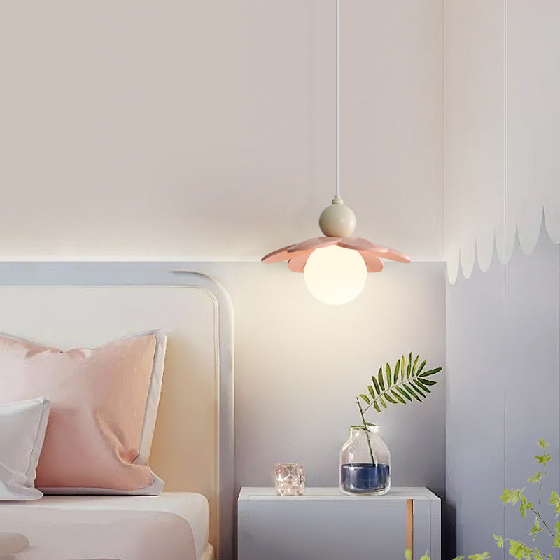 Pastel Cream Bedside Pendant Lamp