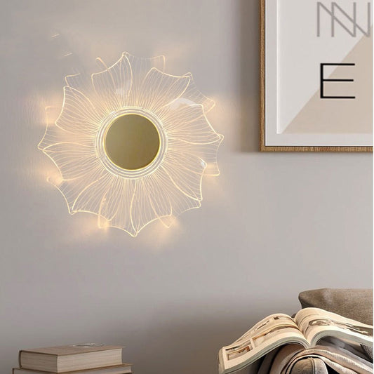 PetalGlow Acrylic LED Wall Light / Windmill / Trichromatic dimming W
