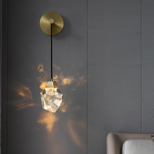 Platinum Crystal Copper Wall Sconce