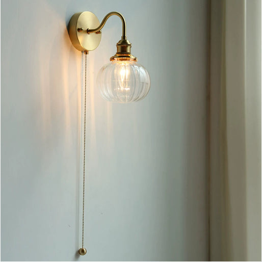 Pumpkin Glass Wall Accent Lamp