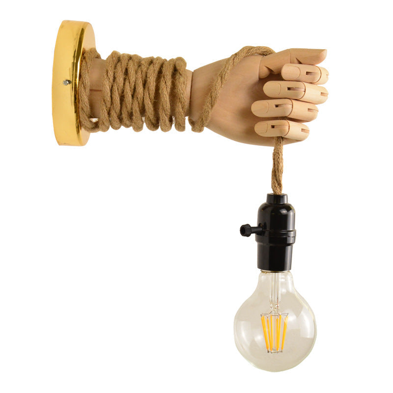 Ropewood Bedside Wall Sconce