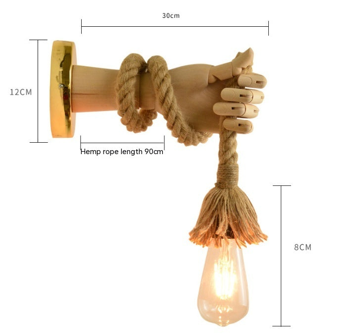 Ropewood Bedside Wall Sconce