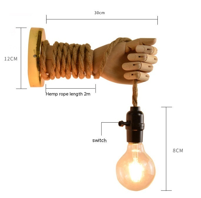 Ropewood Bedside Wall Sconce