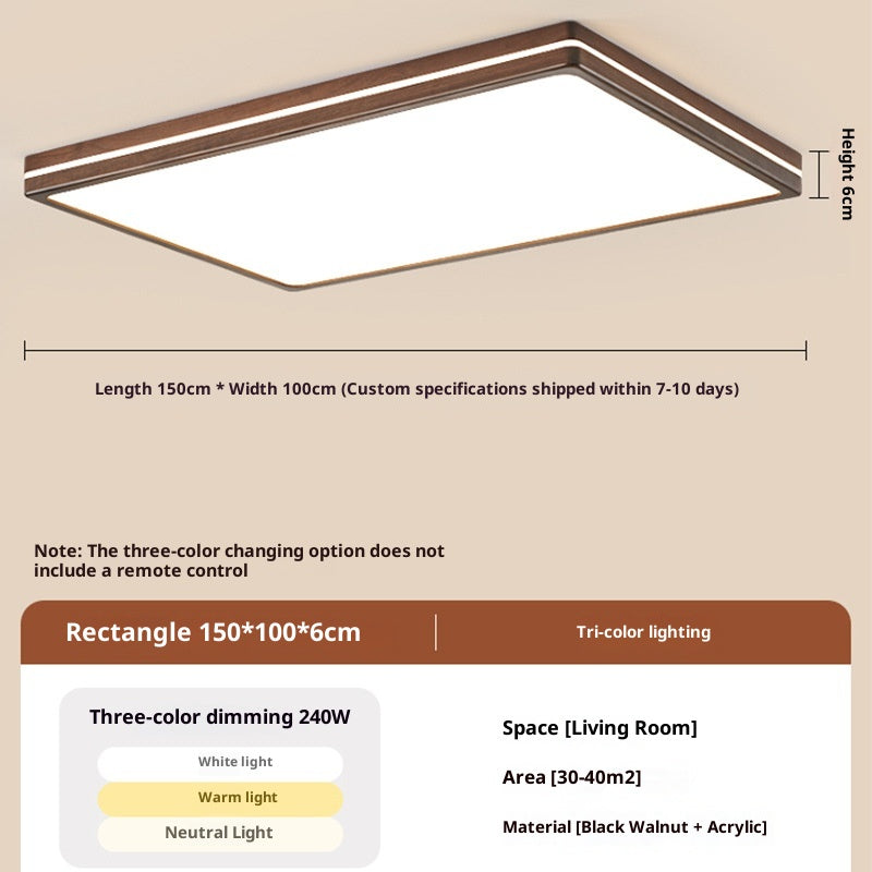 Wabi Wood Flush Ceiling Light