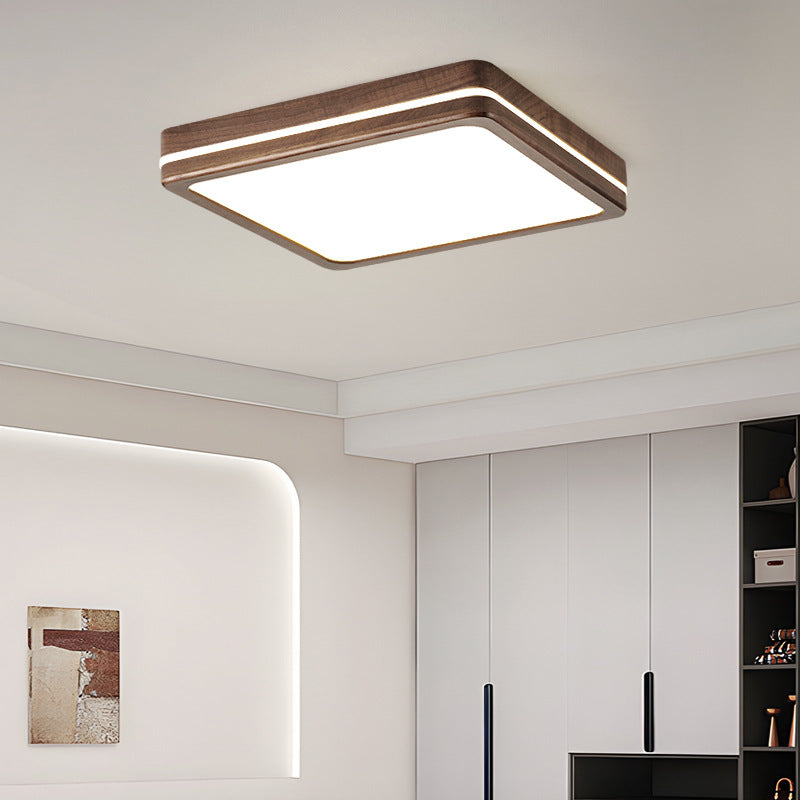 Wabi Wood Flush Ceiling Light