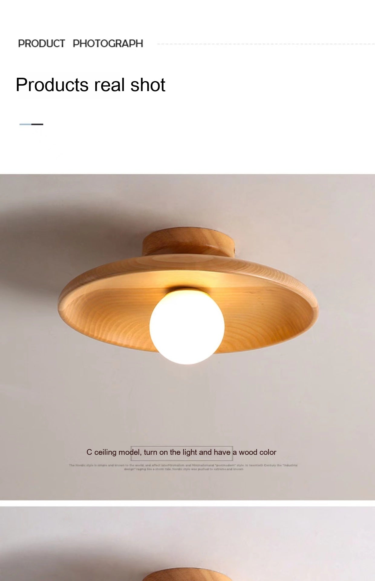 ZenWood Minimalist Ceiling Light