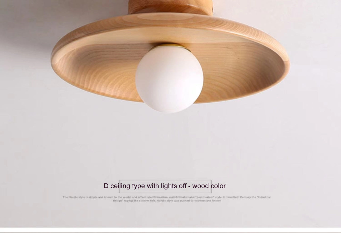 ZenWood Minimalist Ceiling Light